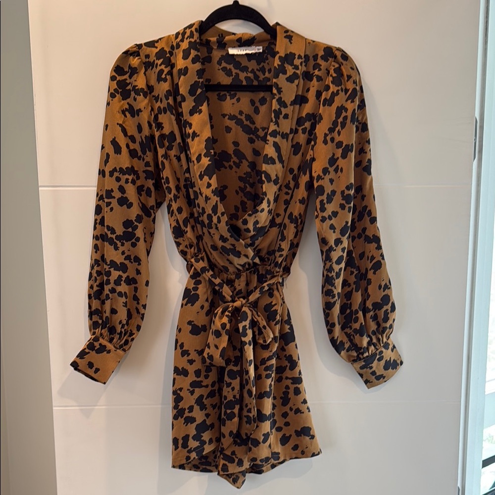 Long Sleeve Romper with waist tie